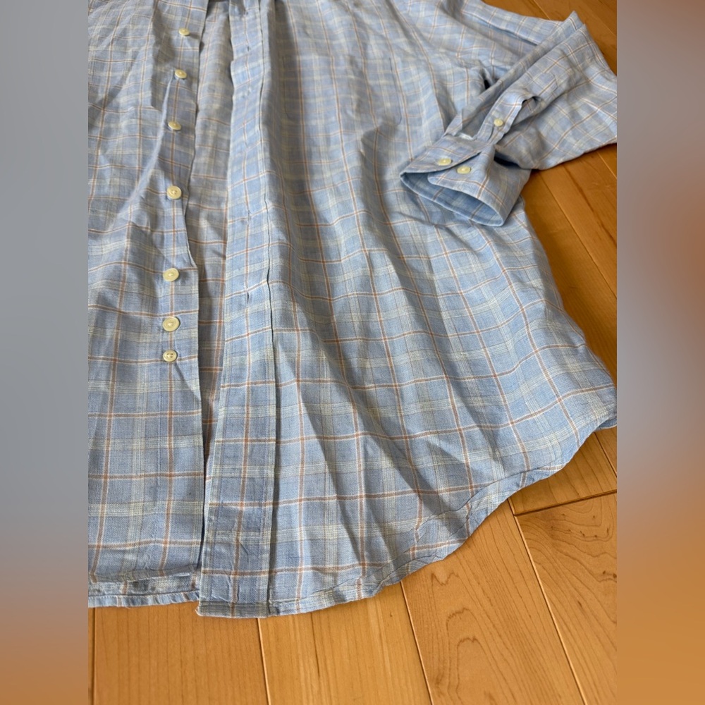 Brooks Brothers linen dress shirt, men's size medium - Picture 2 of 7
